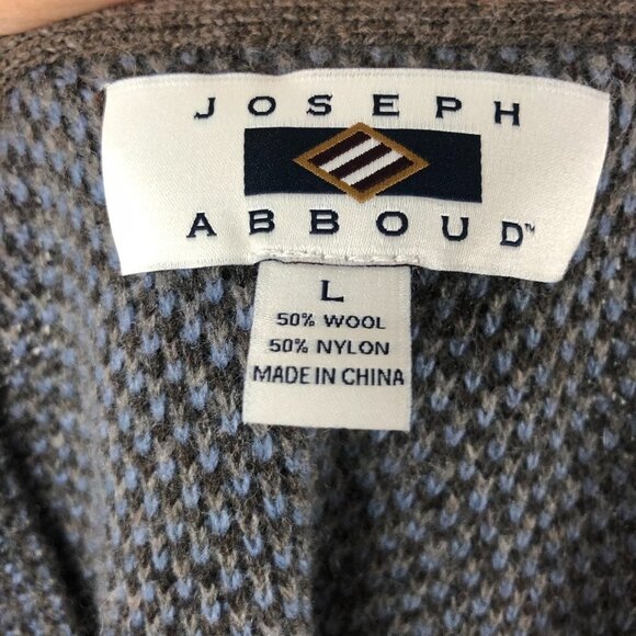 Joseph Abboud Men's Grey V-neck Sweater Size L - Picture 5 of 13